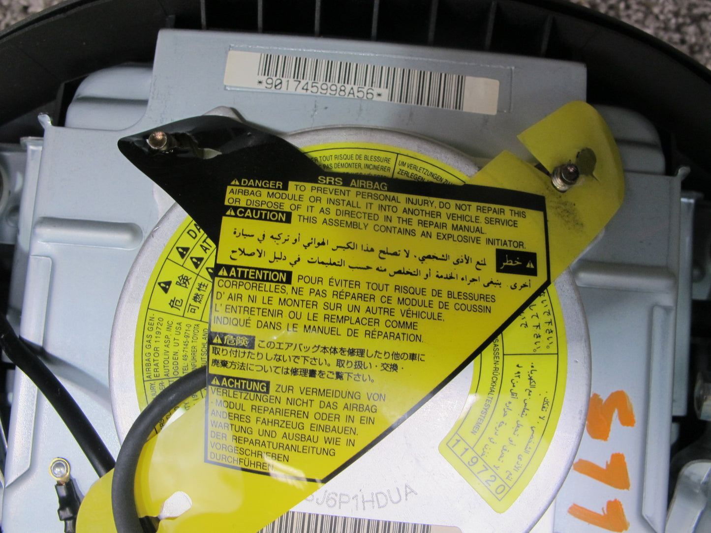1997-2000 Lexus LS400 UCF20 Steering Wheel SRS Air Bag OEM