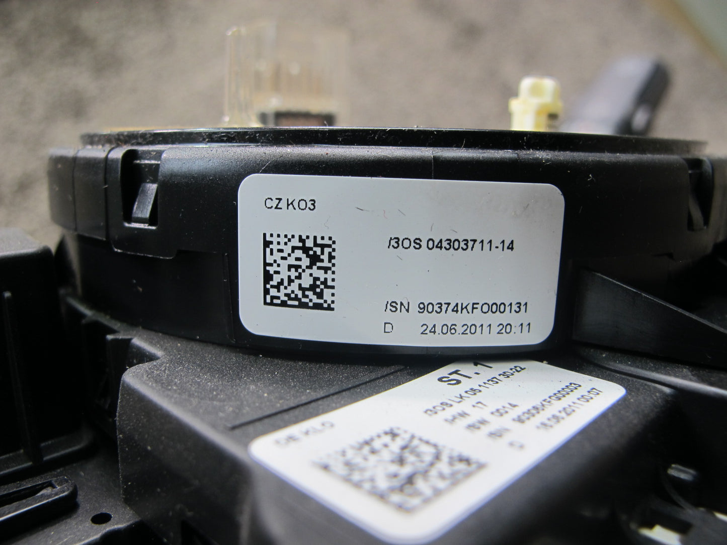 08-12 AUDI A5 S5 STEERING COLUMN TURN SIGNAL WIPER SWITCH CLOCK SPRING OEM