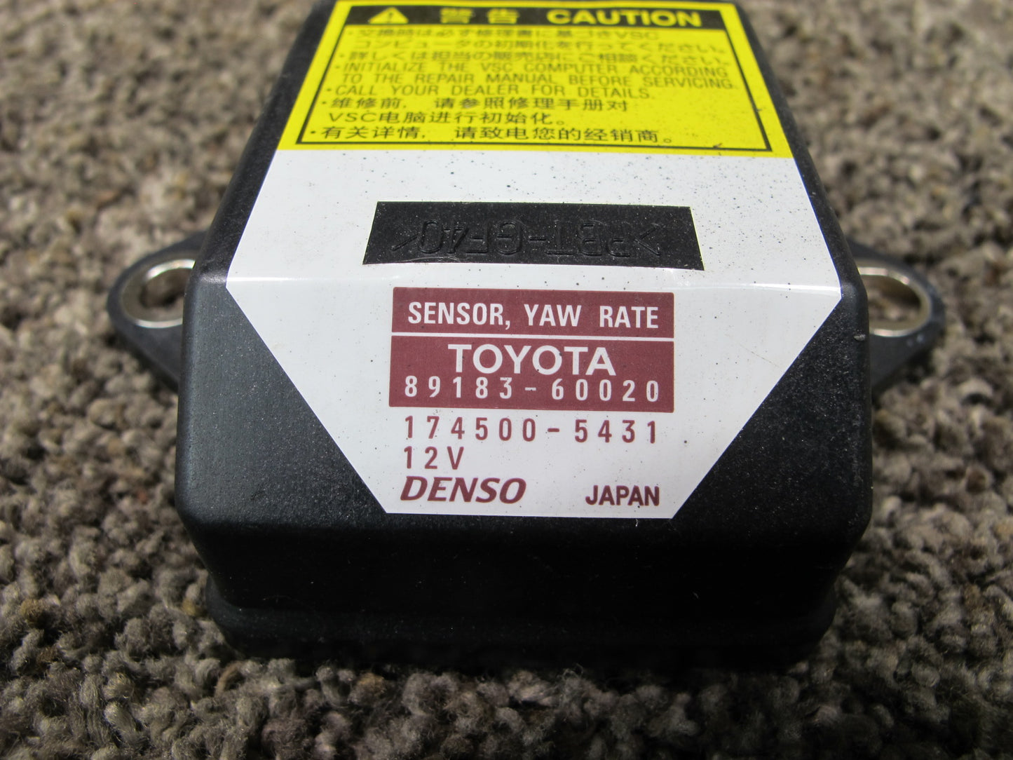 2004-2008 Lexus RX330 RX350 RX400h Yaw Rate Sensor & 4 Impact Sensors OEM