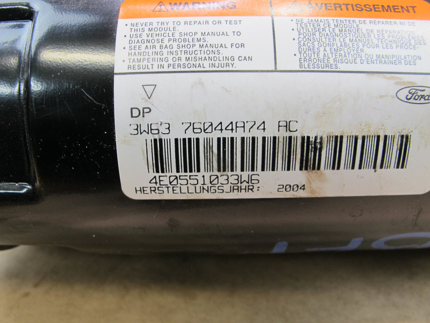 02-05 FORD THUNDERBIRD FRONT RIGHT PASSENGER SIDE DASH SRS AIRBAG OEM