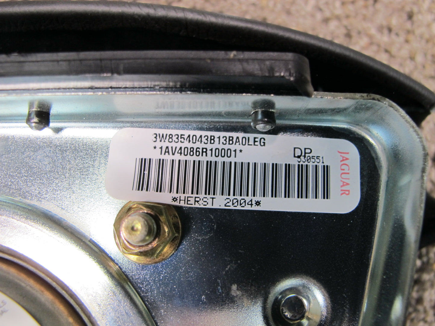 03-06 JAGUAR XK8 FRONT LEFT DRIVER SIDE STEERING WHEEL SRS AIRBAG OEM