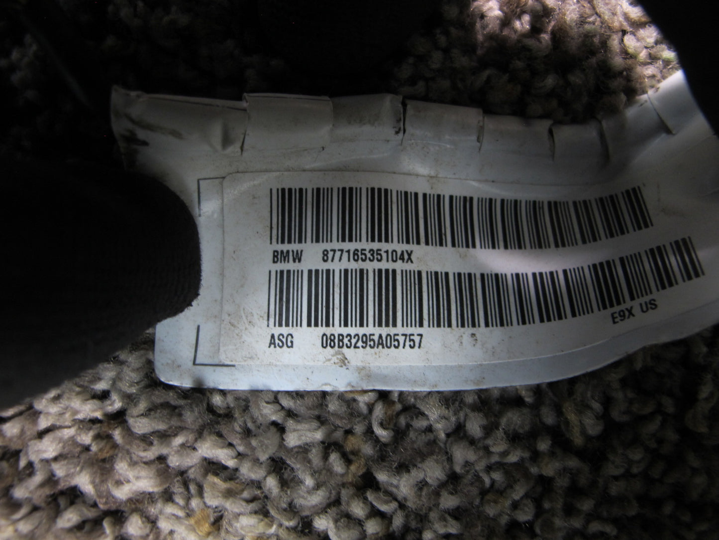 07-13 BMW E90 E91 E92 FRONT LEFT DRIVER SIDE SEAT SRS AIRBAG OEM