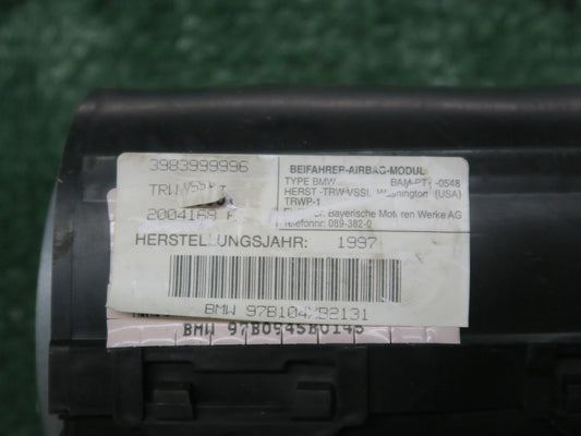 1996-1998 BMW Z3 Roadster Dash Board Right Passenger SRS Air Bag OEM