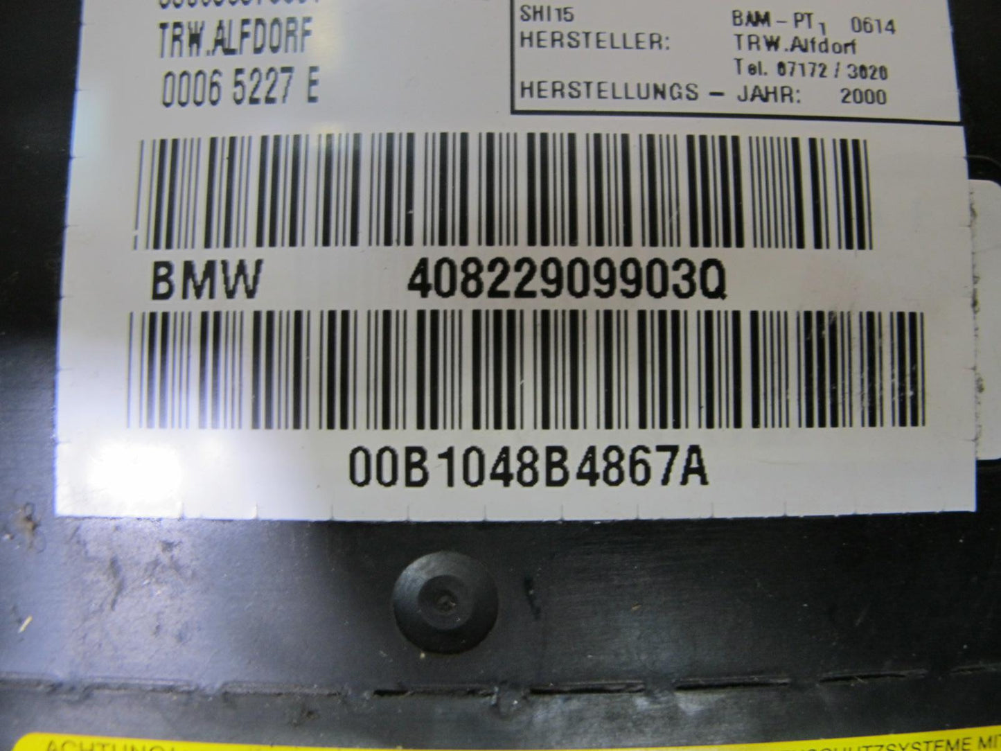 97-03 BMW E39 5-SERIES REAR RIGHT & LEFT SIDE DOOR SRS AIRBAG OEM