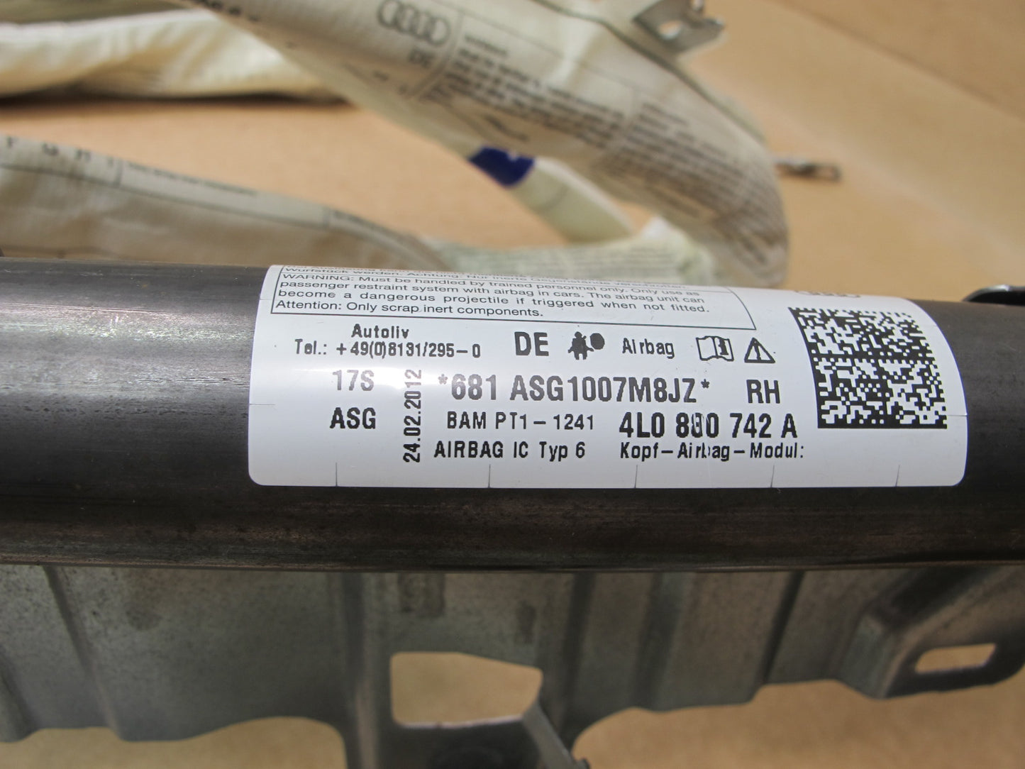 2007-2015 AUDI Q7 Left & Right Curtain SRS Air Bag OEM
