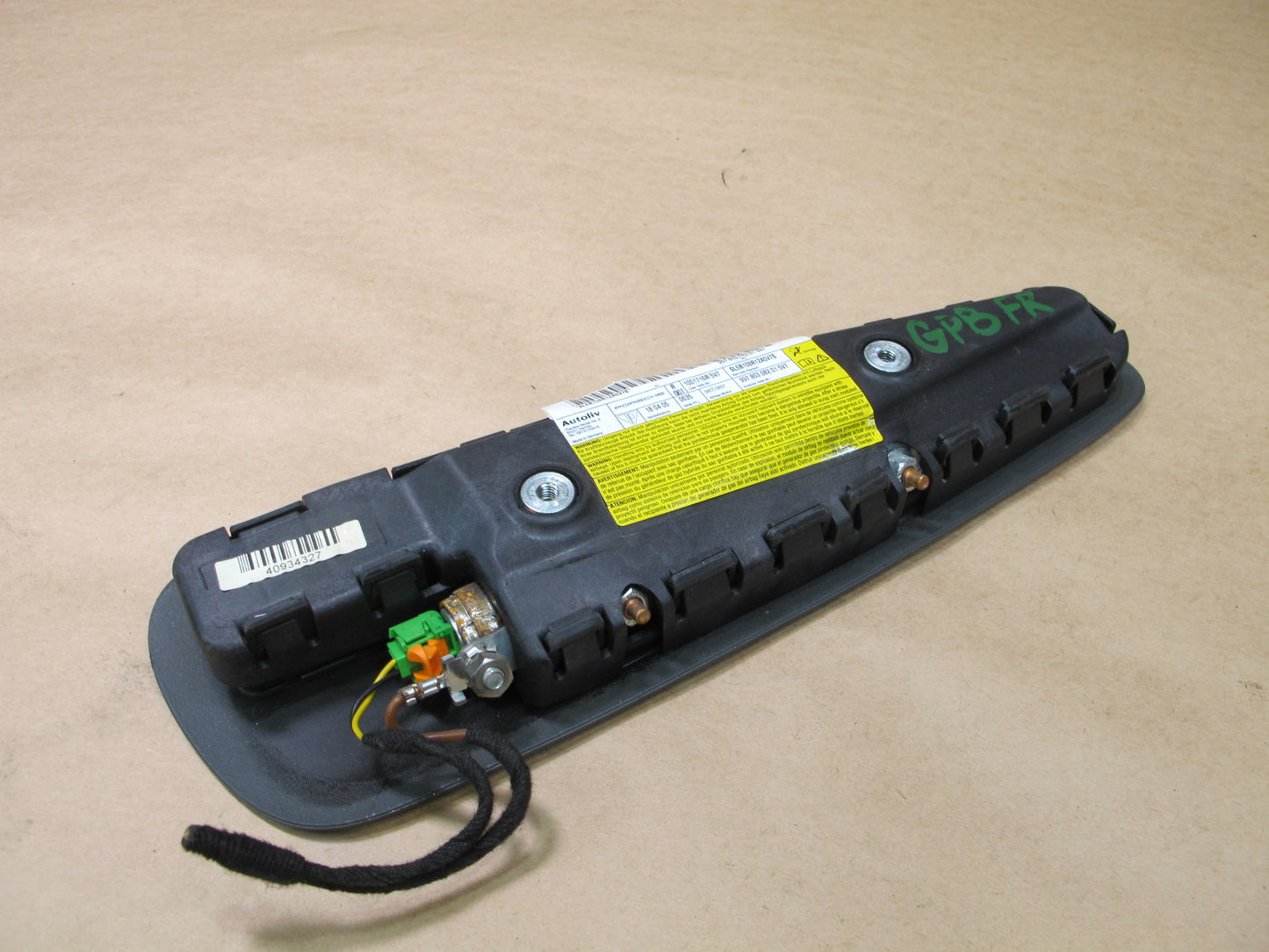 05-08 PORSCHE BOXSTER 987 CAYMAN FRONT RIGHT PASSENGER SIDE SEAT SRS AIRBAG OEM