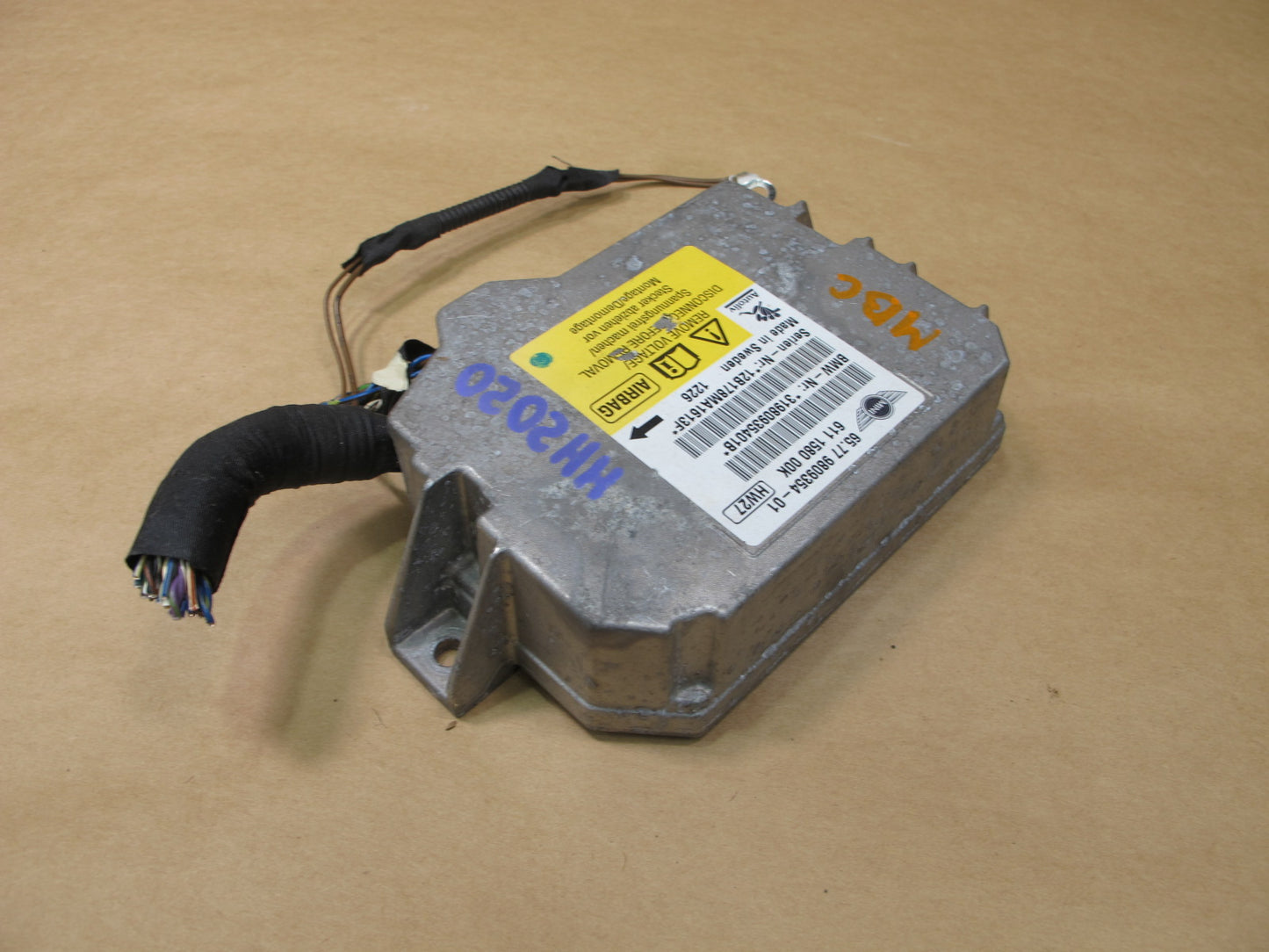 07-13 MINI COOPER R55 R56 R60 SRS AIRBAG CONTROL MODULE UNIT 9809354 OEM