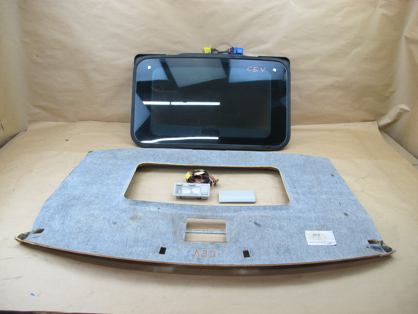 99-03 VW Eurovan T4 Sunroof Glass Window Trim Motor Dome Switch Shade Set OEM