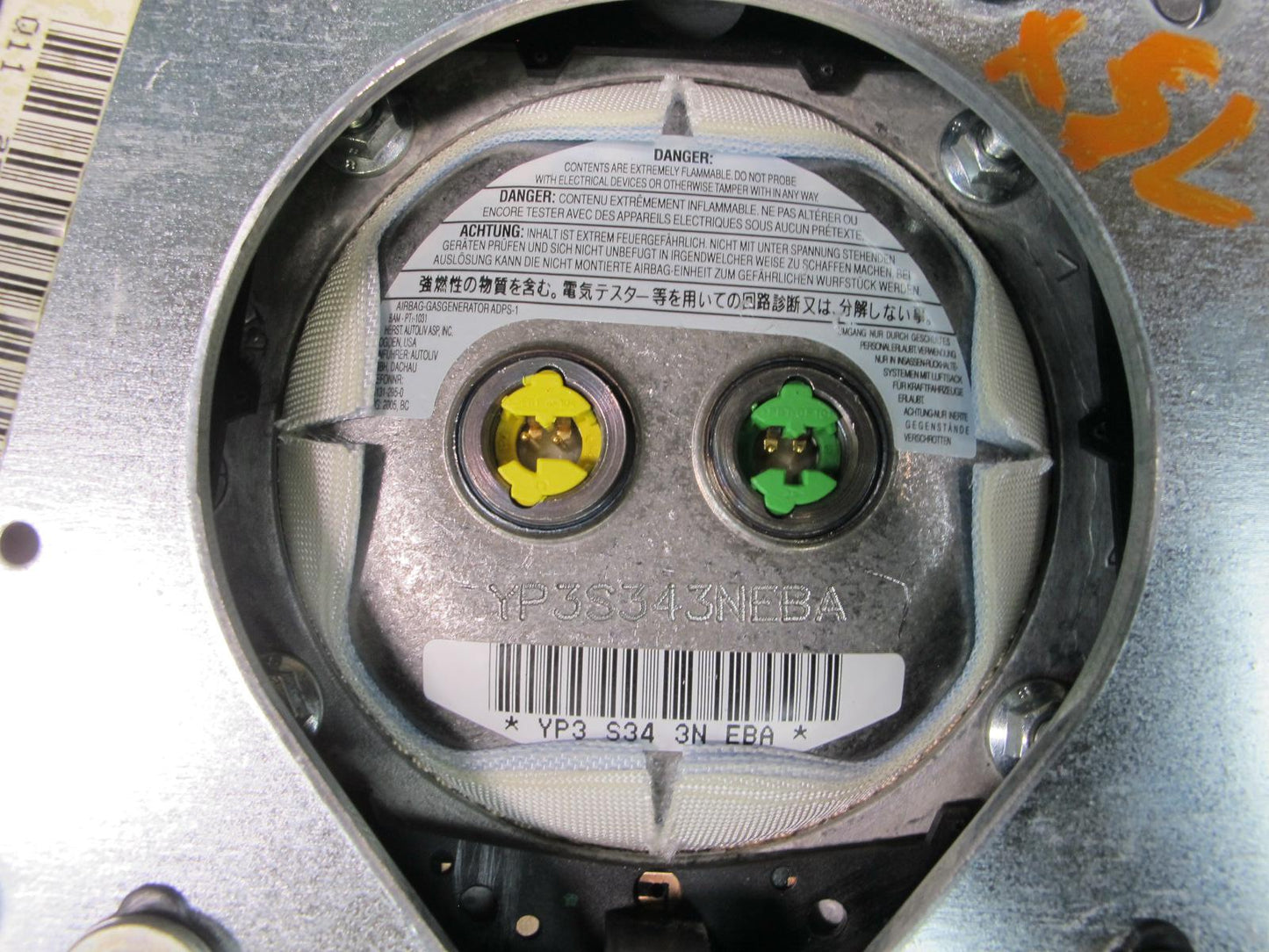 03-06 MERCEDES R230 SL500 FRONT LEFT DRIVER SIDE STEERING WHEEL SRS AIRBAG 2304600398 OEM