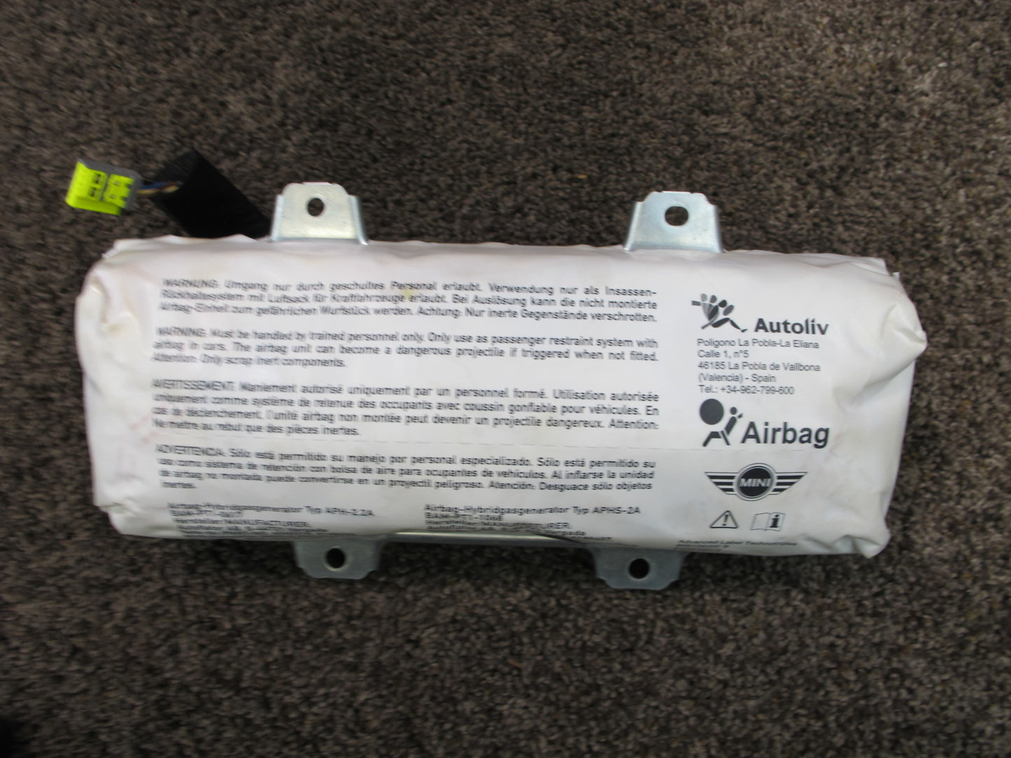 07-15 MINI COOPER S R55 R56 R57 FRONT RIGHT PASSENGER SIDE DASH SRS AIRBAG OEM