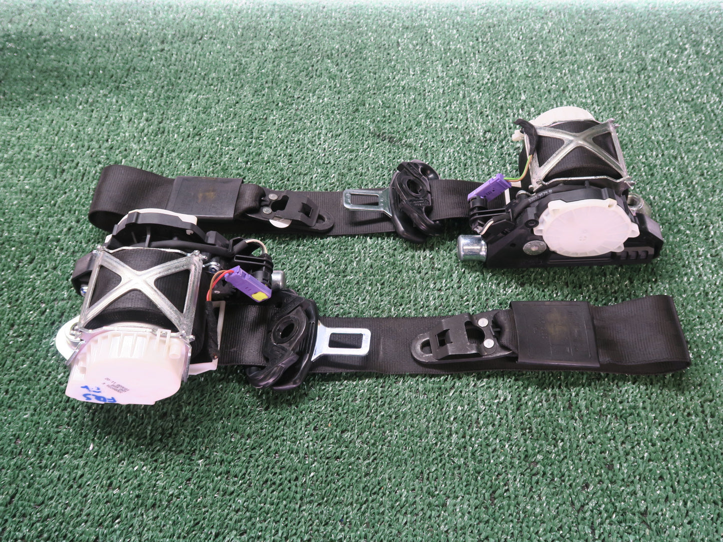 07-09 AUDI Q7 FRONT LEFT & RIGHT SIDE SEATBELT RETRACTOR SET OEM