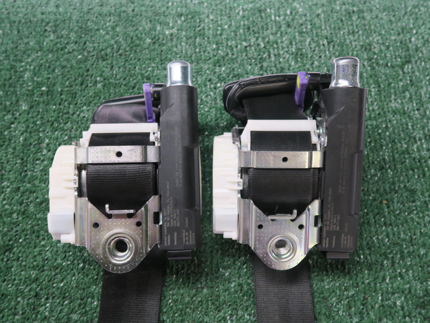 07-09 AUDI Q7 FRONT LEFT & RIGHT SIDE SEATBELT RETRACTOR SET OEM