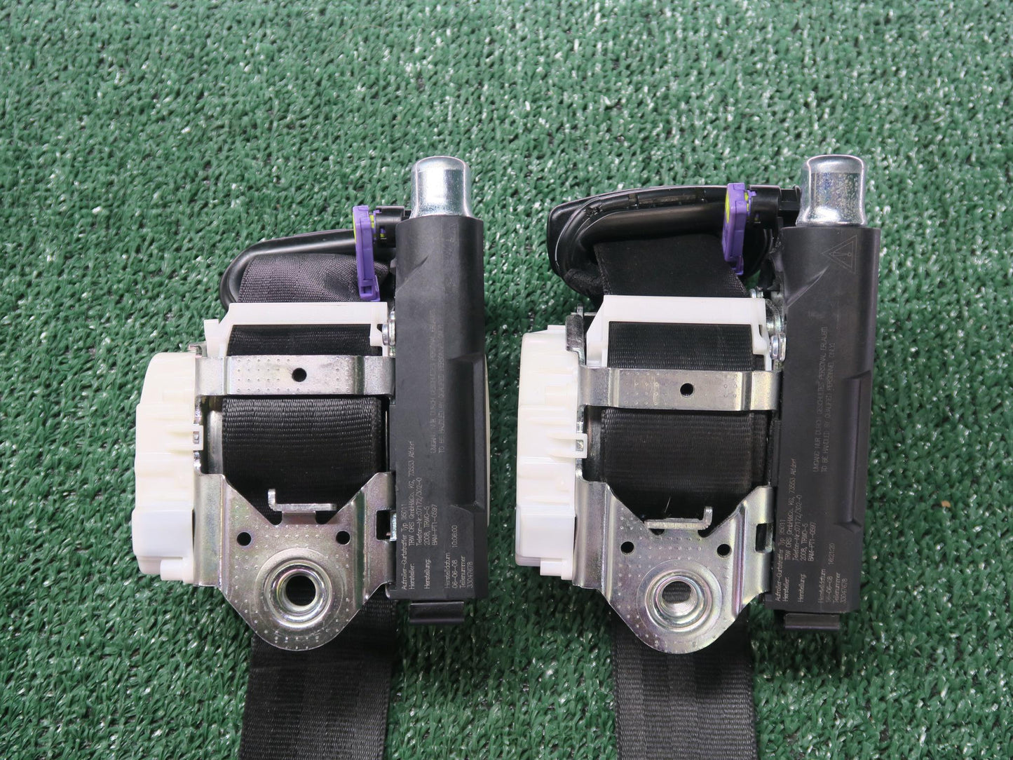 07-09 AUDI Q7 FRONT LEFT & RIGHT SIDE SEATBELT RETRACTOR SET OEM
