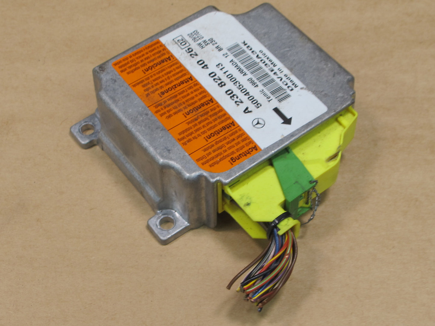 03-08 MERCEDES R230 SL500 SRS AIRBAG CONTROL MODULE UNIT A2308204026 OEM