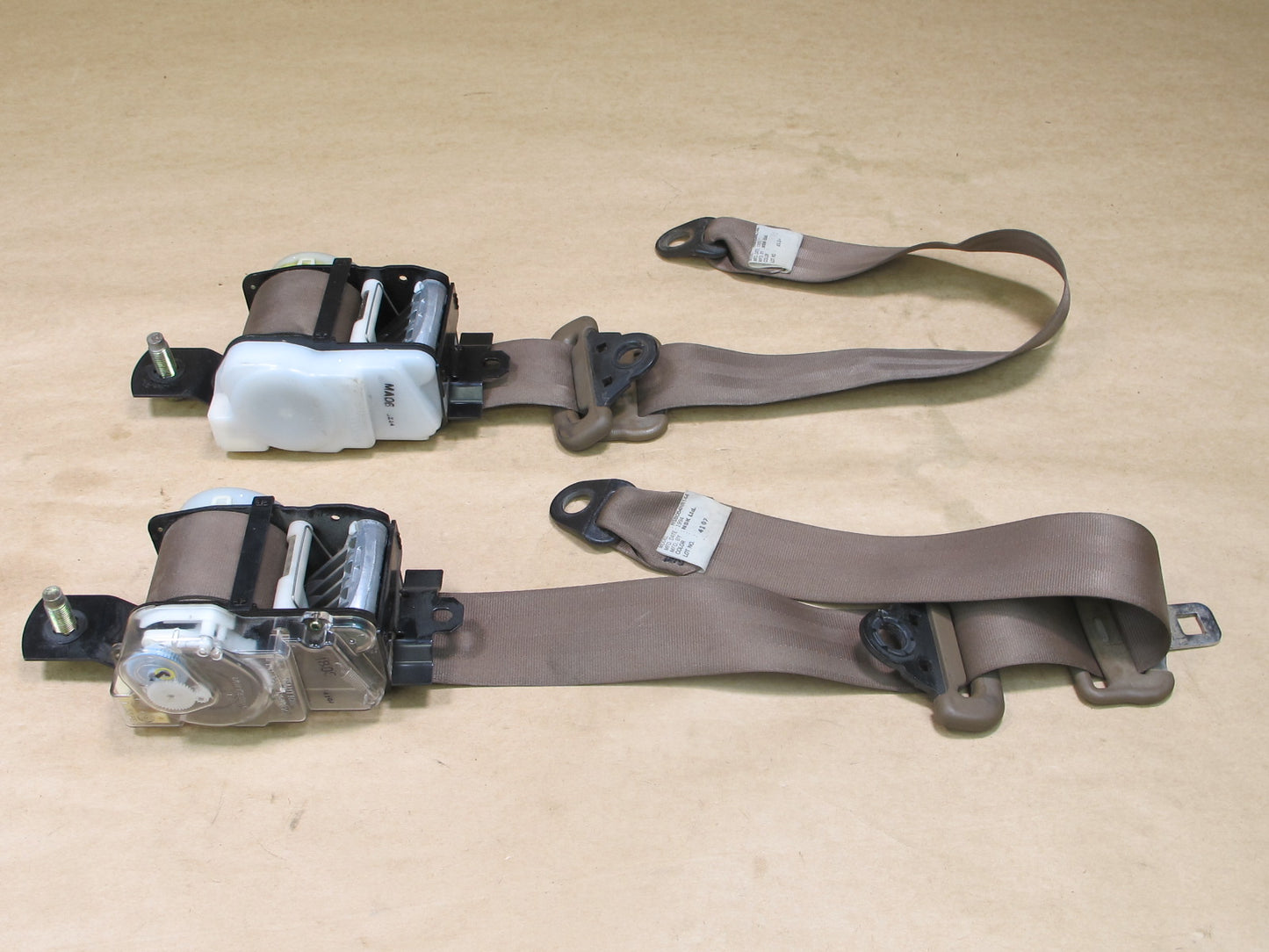 90-96 NISSAN 300ZX Z32 2+0 FRONT RIGHT & LEFT SIDE SEATBELT RETRACTOR SET OEM