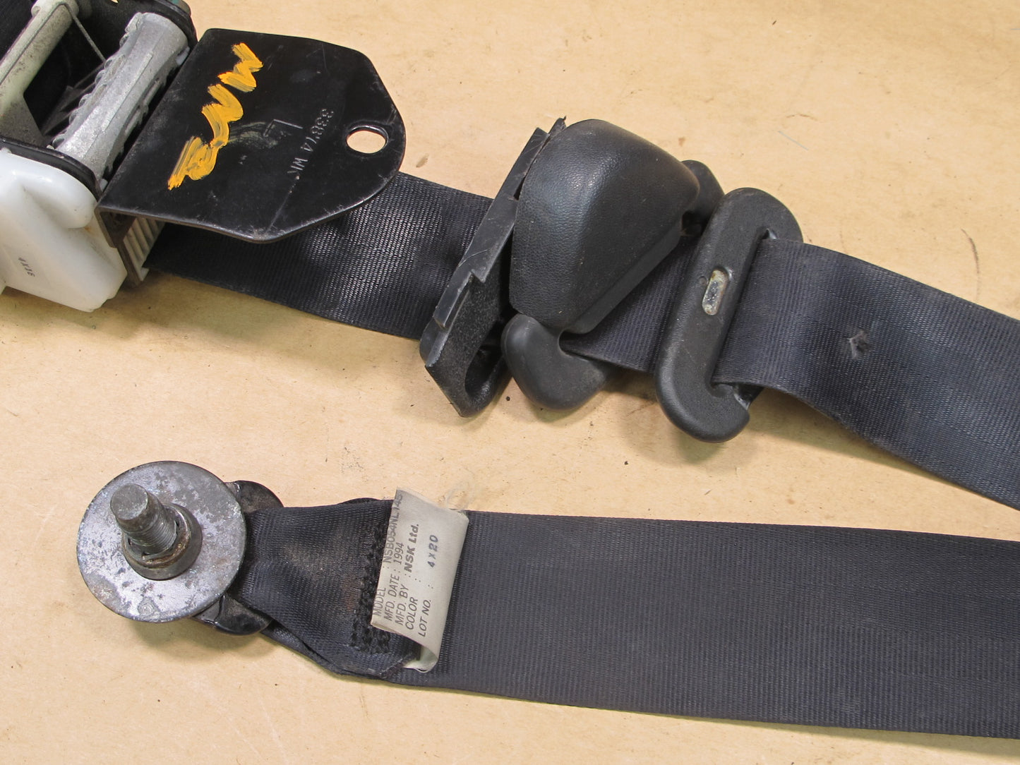 90-96 NISSAN 300ZX Z32 CONVERTINLE FRONT RIGHT & LEFT SIDE SEATBELT RETRACTOR SET OEM