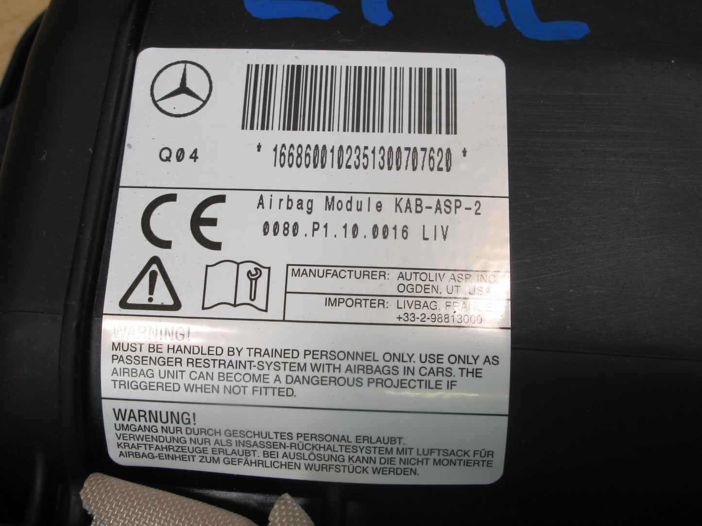 13-19 MERCEDES ML GL GLE GLS W166 FRONT LEFT DRIVER SIDE UNDER DASH KNEE SRS AIRBAG OEM
