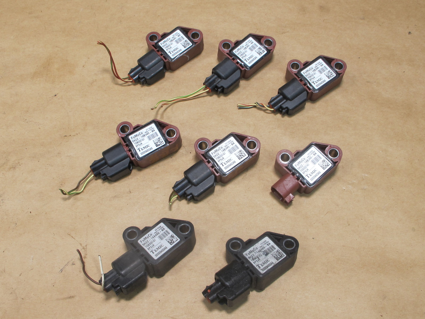 06-13 LAND ROVER RANGE ROVER SPORT SAFETY CRASH IMPACT SRS AIRBAG SENSOR 8PCS OEM