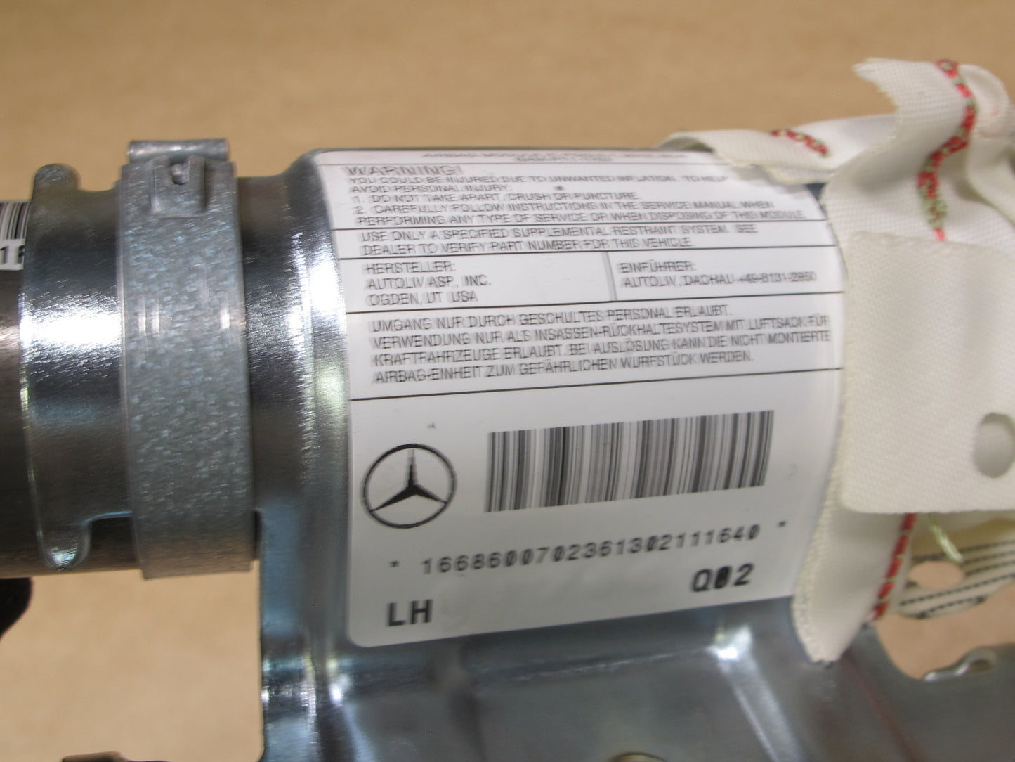 13-15 MERCEDES ML GL W166 LEFT DRIVER SIDE ROOF SRS AIRBAG OEM