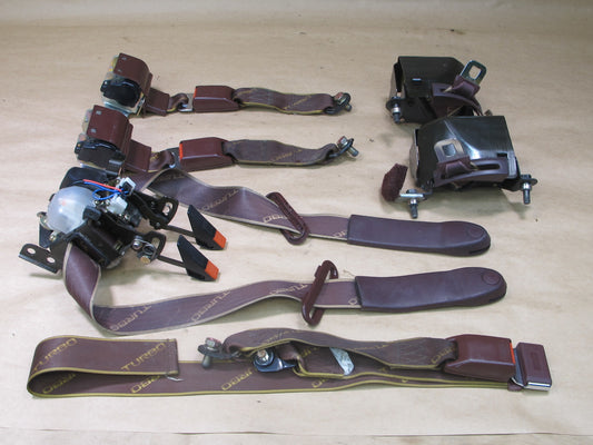 87-89 MITSUBISHI STARION CONQUEST FRONT & REAR SEATBELT RETRACTOR BUCKLE SET OEM