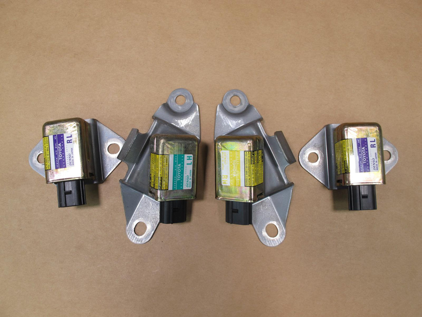 03-05 LEXUS GX470 LEFT & RIGHT SIDE SAFETY CRASH IMPACT SRS AIRBAG SENSOR 4PCS OEM