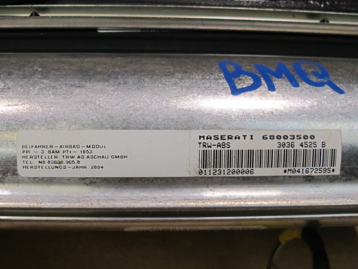 03-08 MASERATI QUATTROPORTE M139 FRONT RIGHT PASSENGER SIDE DASH SRS AIRBAG OEM