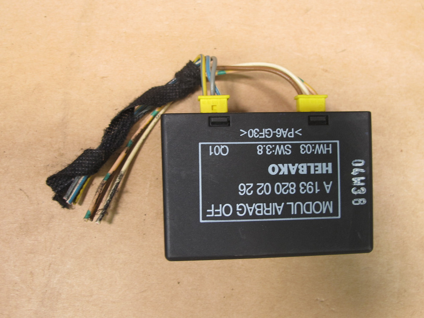 04-08 CHRYSLER CROSSFIRE RIGHT PASSENGER SAFETY OFF CONTROL MODULE 1938200226 OEM