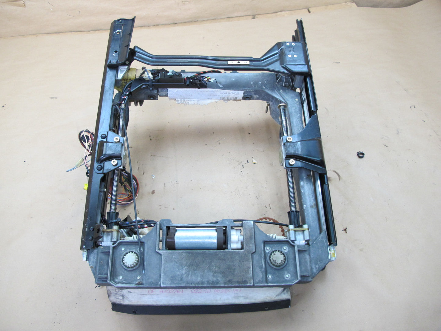 94-02 MERCEDES R129 SL FRONT RIGHT SEAT LOWER FRAME TRACK RAIL W MOTORS OEM