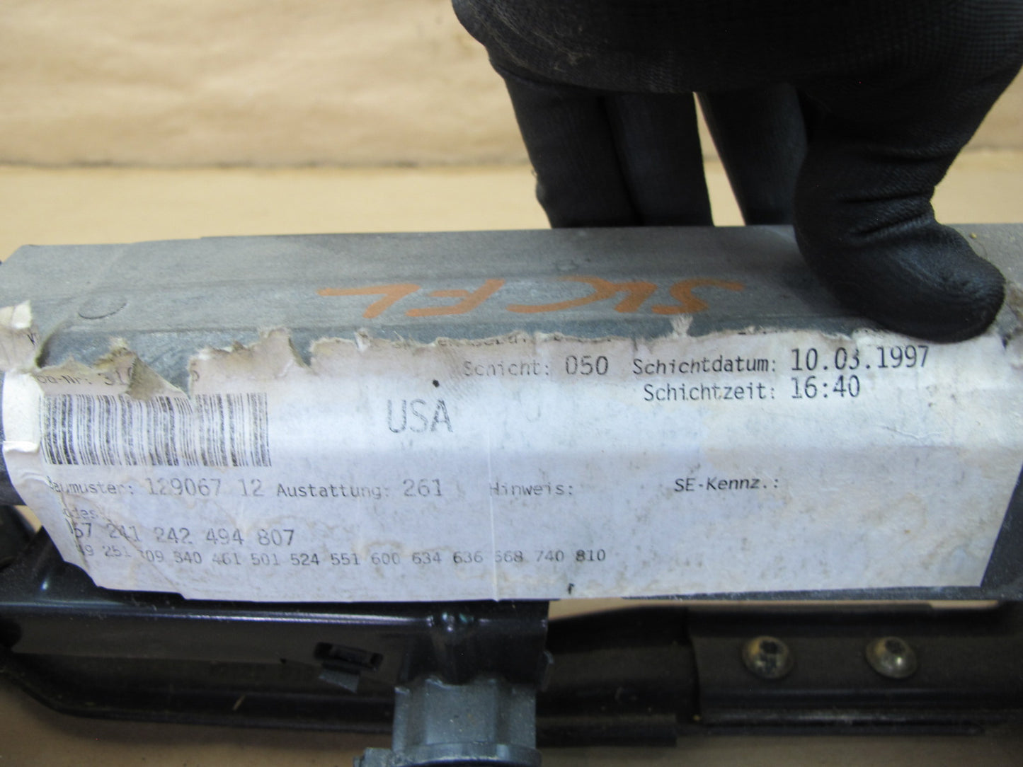 94-02 MERCEDES R129 SL FRONT LEFT SEAT LOWER FRAME TRACK RAIL W MOTORS OEM