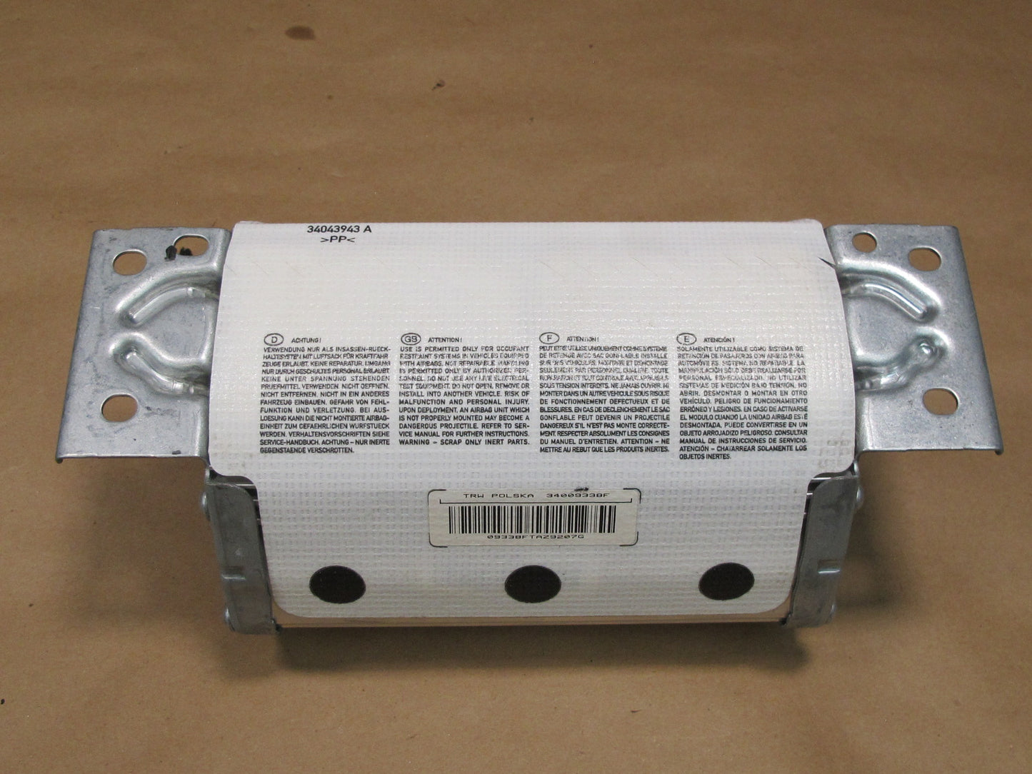 07-13 BMW E90 E91 E92 E93 FRONT RIGHT PASSENGER SIDE DASH SRS AIRBAG 9138247 OEM