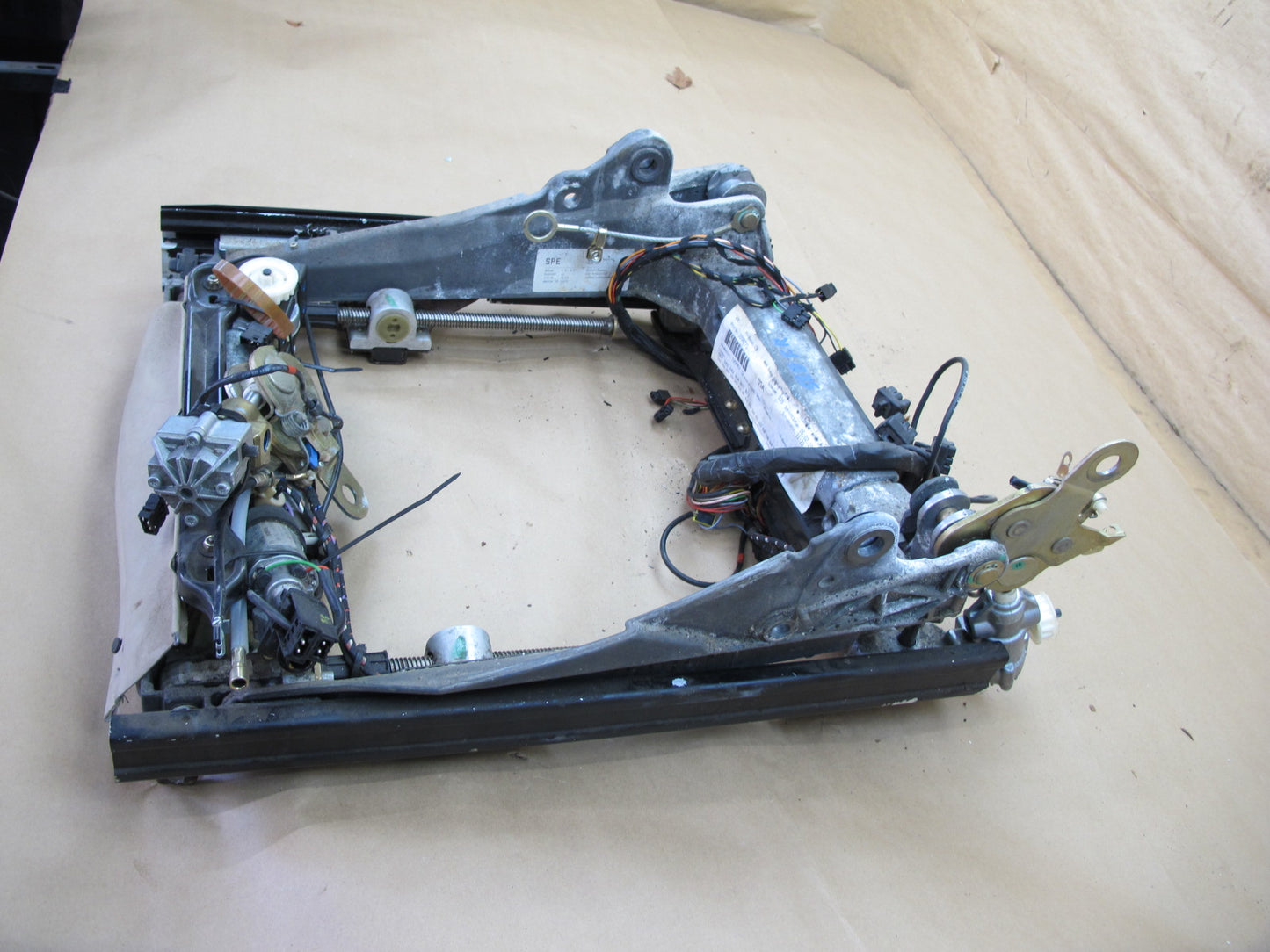 94-02 Mercedes R129 SL Front Right Seat Lower Frame Track Rail w Motors OEM