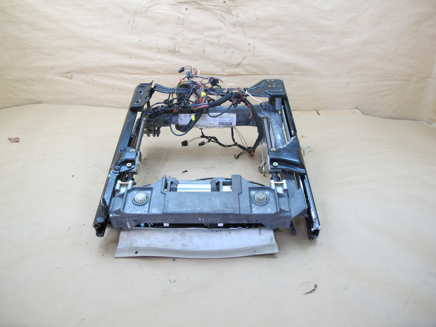 94-02 Mercedes R129 SL Front Right Seat Lower Frame Track Rail w Motors OEM