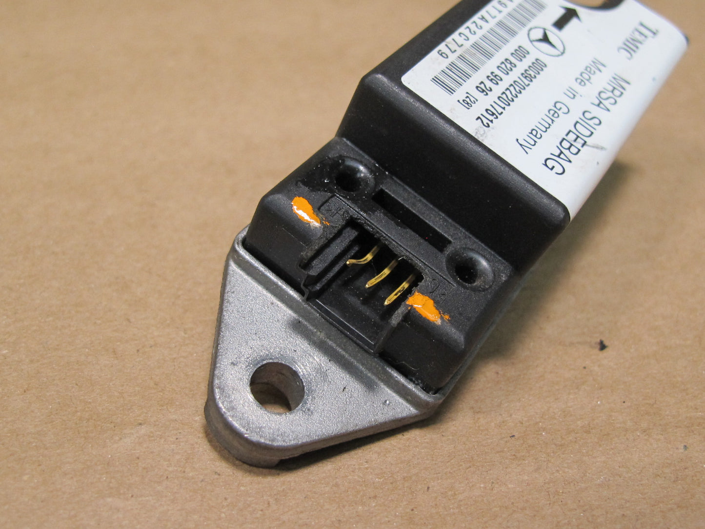 96-02 MERCEDES R129 SL-CLASS SAFETY CRASH IMPACT SRS AIRBAG SENSOR 2PCS OEM