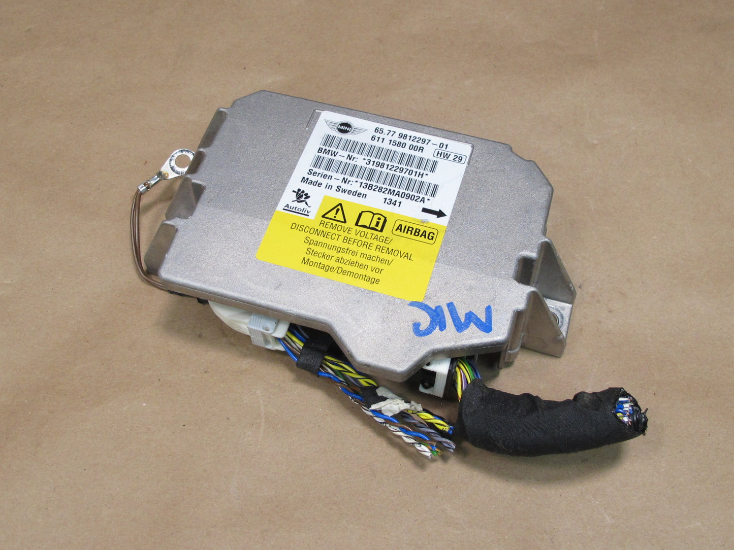 07-16 MINI COOPER R55 R56 R60 SRS AIRBAG CONTROL MODULE UNIT 9812297 OEM