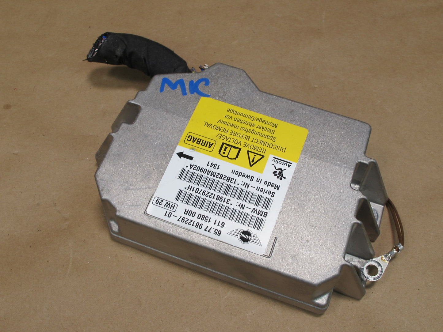 07-16 MINI COOPER R55 R56 R60 SRS AIRBAG CONTROL MODULE UNIT 9812297 OEM