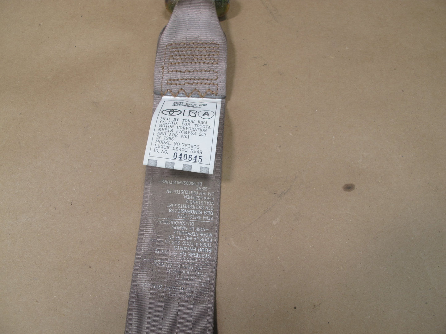 95-97 LEXUS LS400 REAR RIGHT CENTER LEFT SIDE SEATBELT RETRACTOR SET OEM