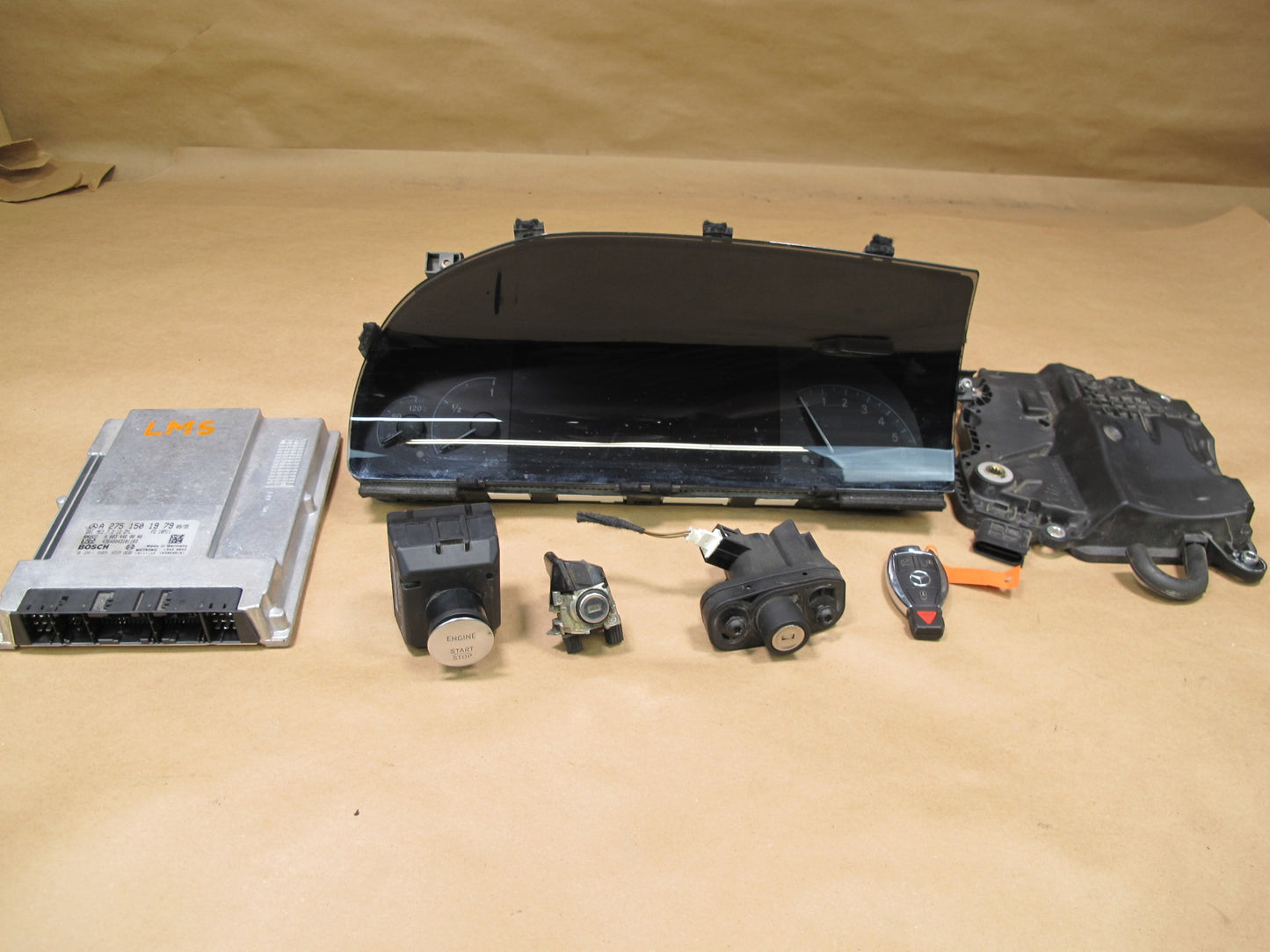 2011 Mercedes W221 S600 M275 Engine ECU 722.6 TCU TCM Speedo Lock KEY Set OEM