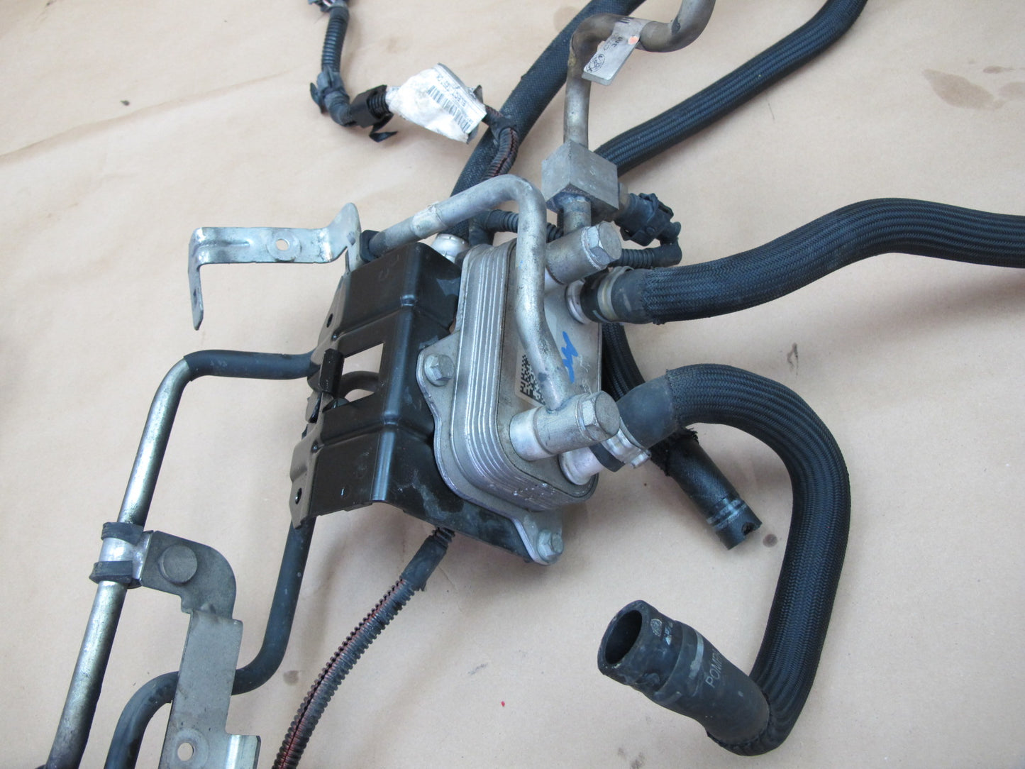 14-17 Maserati Ghibli M157 Power Steering Oil Cooler w Hoses OEM