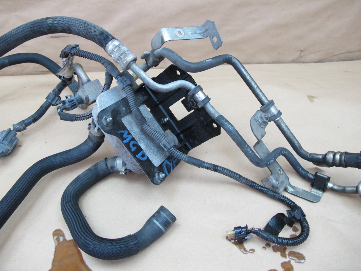14-17 Maserati Ghibli M157 Power Steering Oil Cooler w Hoses OEM