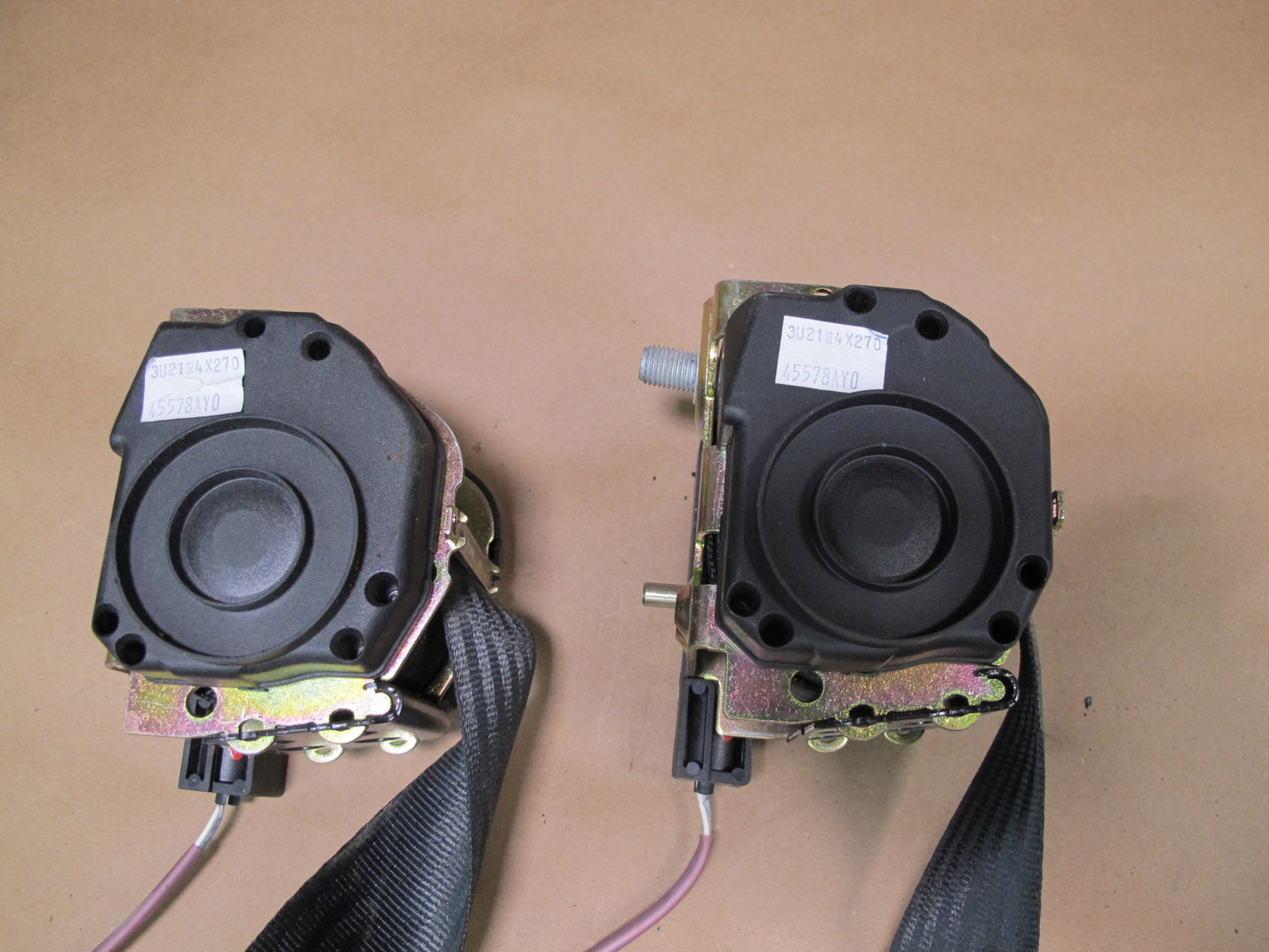 03-08 MASERATI QUATTROPORTE M139 FRONT & REAR LEFT RIGHT SIDE SEATBELT RETRACTOR SET OEM