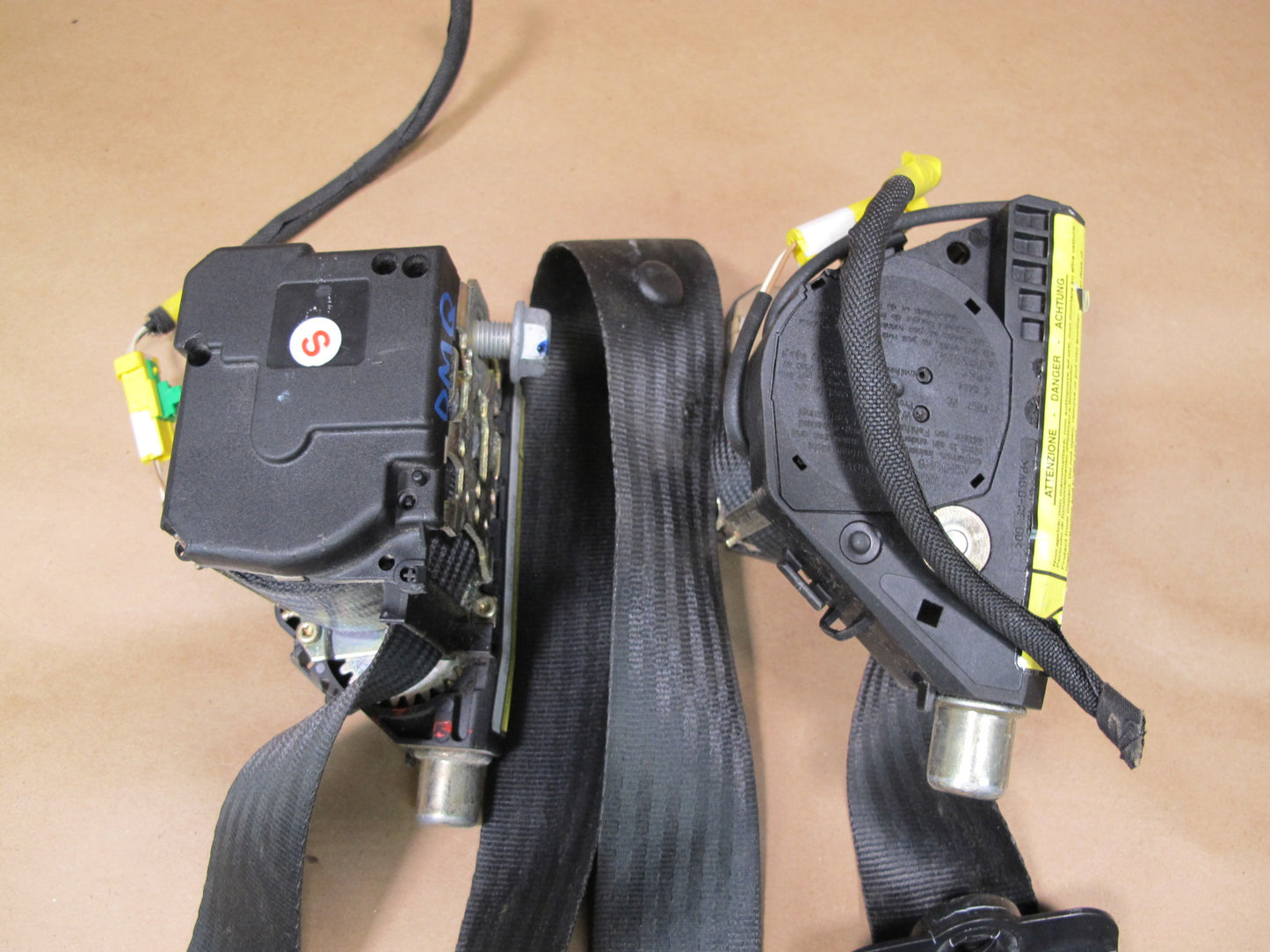 03-08 MASERATI QUATTROPORTE M139 FRONT & REAR LEFT RIGHT SIDE SEATBELT RETRACTOR SET OEM
