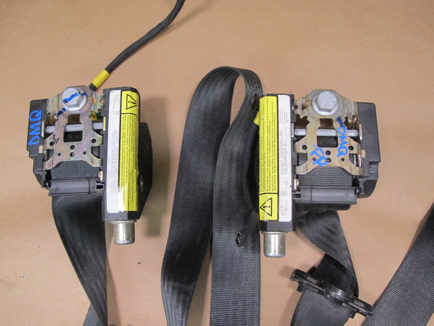 03-08 MASERATI QUATTROPORTE M139 FRONT & REAR LEFT RIGHT SIDE SEATBELT RETRACTOR SET OEM