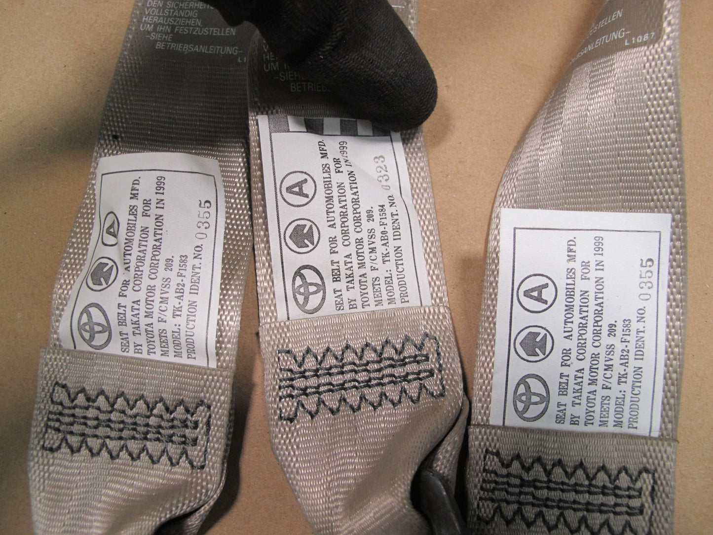 98-01 LEXUS GS300 GS430 FRONT & REAR LEFT CENTER RIGHT SIDE SEATBELT RETRACTOR SET OEM