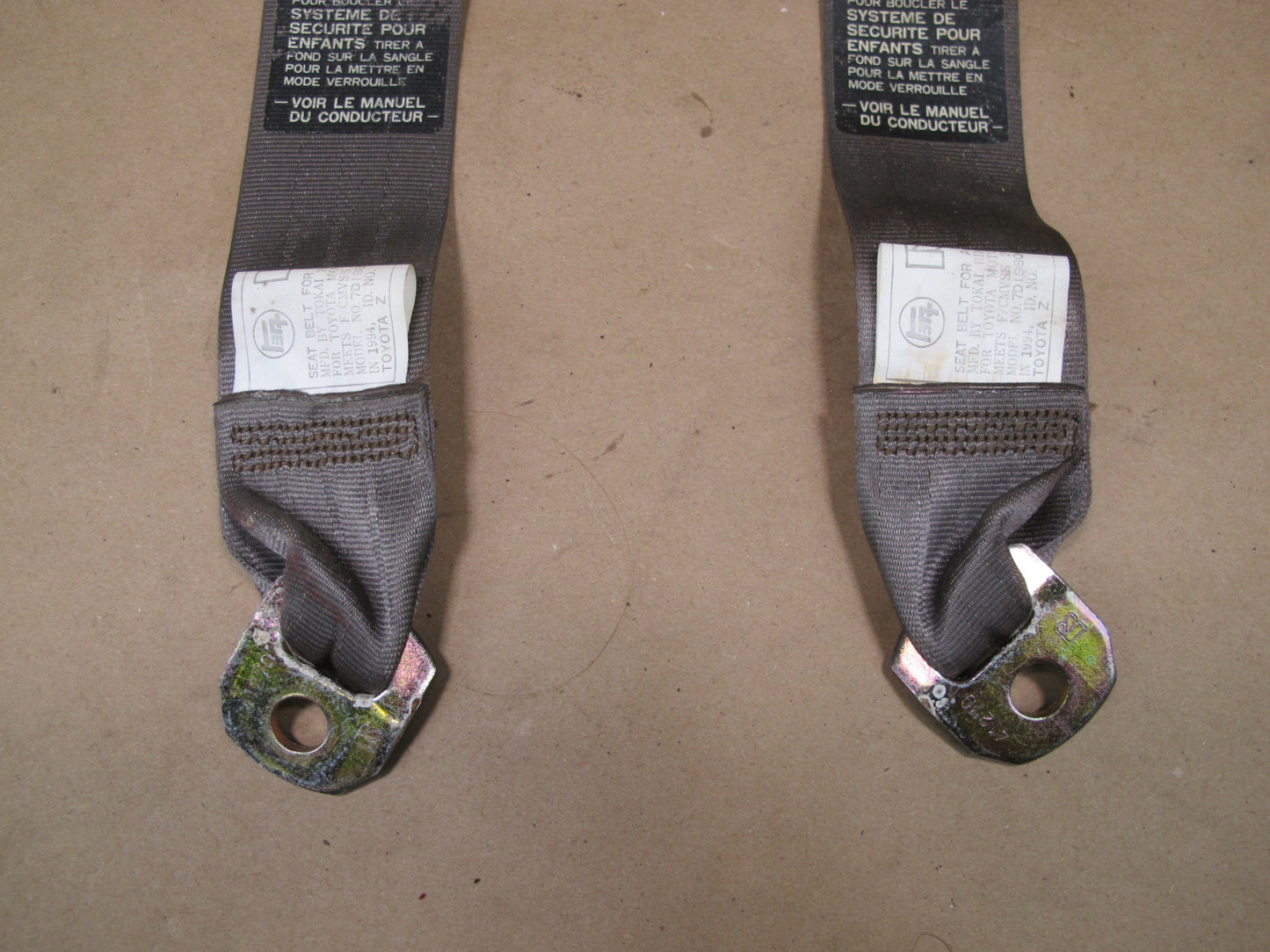 92-00 LEXUS SC300 SC400 REAR RIGHT & LEFT SIDE SEATBELT RETRACTOR SET OEM