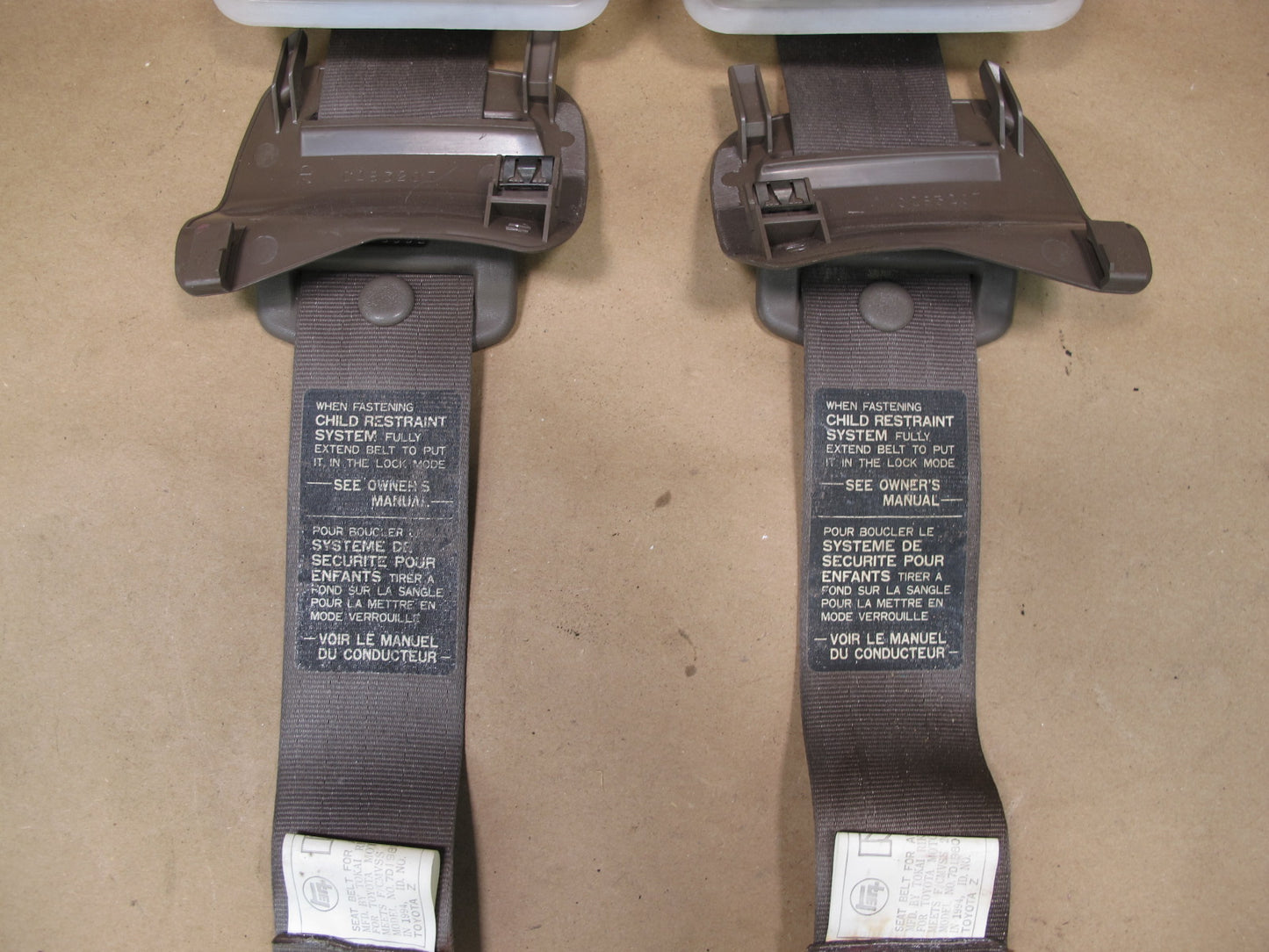 92-00 LEXUS SC300 SC400 REAR RIGHT & LEFT SIDE SEATBELT RETRACTOR SET OEM