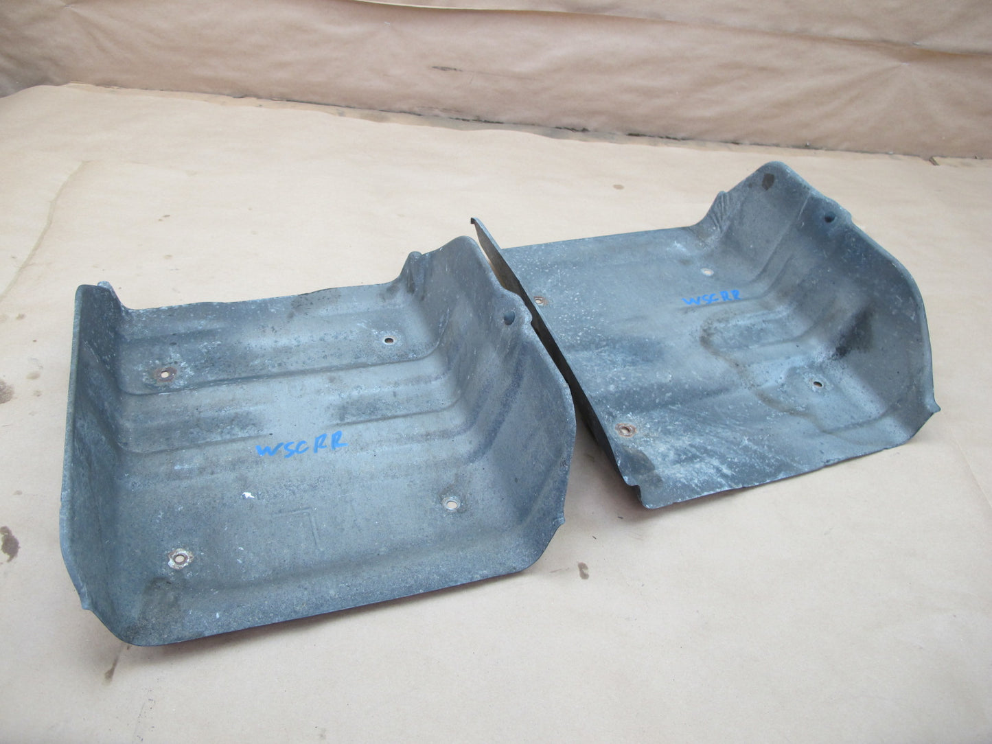 92-00 Lexus JZZ31 SC300 Rear Left & Right Exhaust Muffler Heat Shield Set OEM
