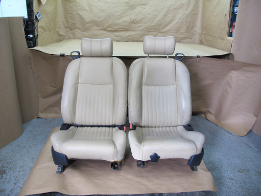 02-05 Ford Thunderbird Set of 2 Front Left & Right Power Leather Seat OEM