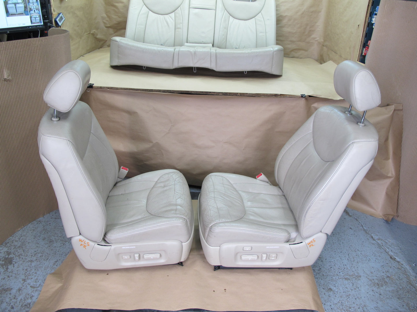 01-03 Lexus UCF30L LS430 Front & Rear Left & Right Leather Seat Set OEM