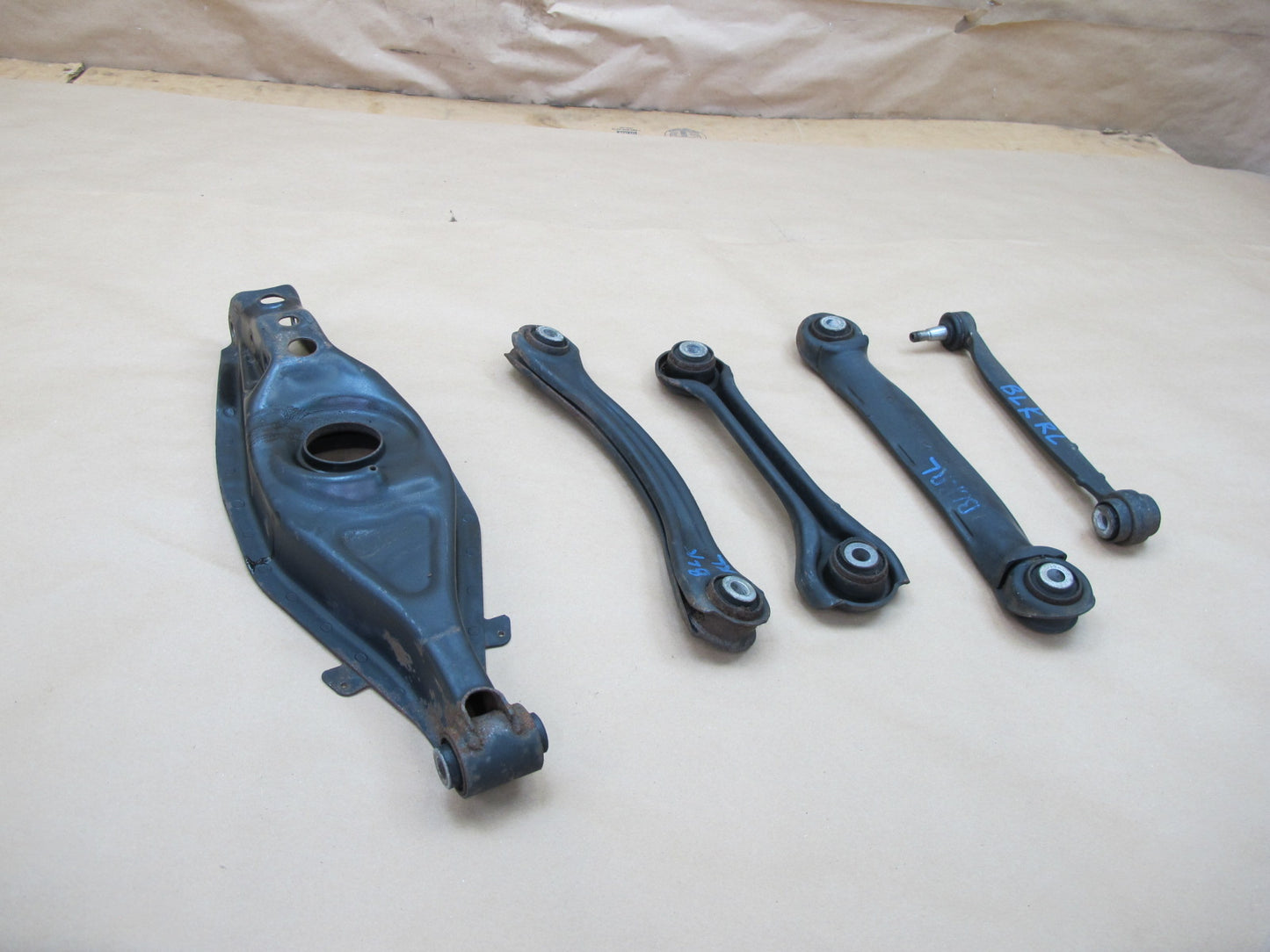 05-11 Mercedes R171 Slk-class Set of 5 Rear Left Upper & Lower Control Arm OEM