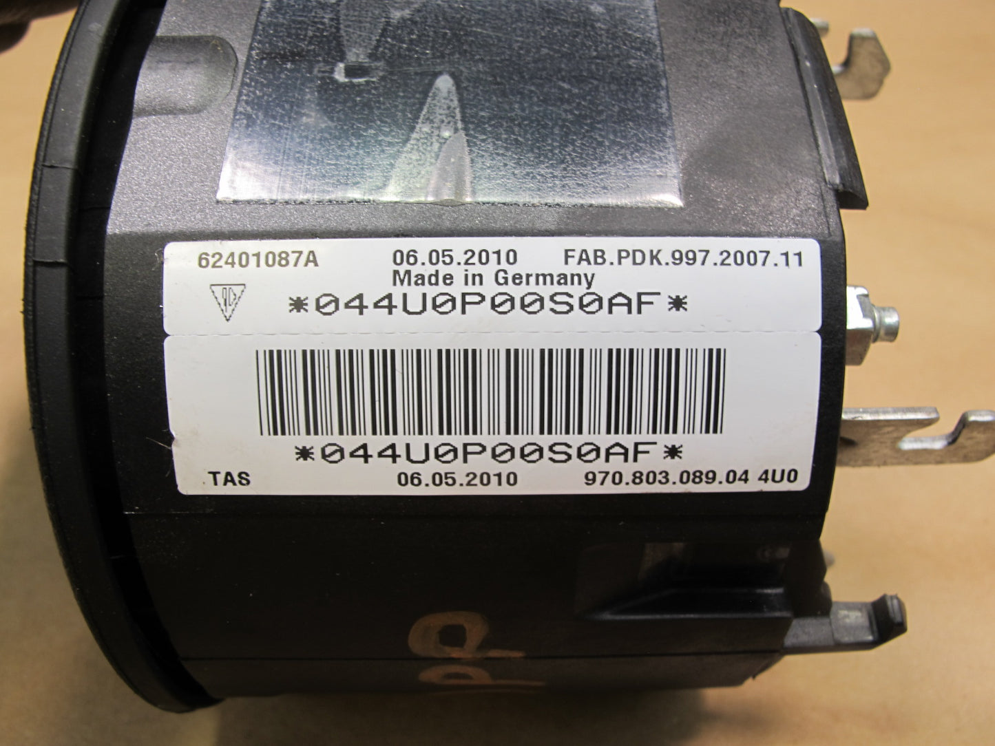 10-16 PORSCHE PANAMERA 970 FRONT LEFT DRIVER SIDE STEERING WHEEL SRS AIRBAG OEM